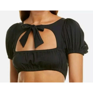 We Wore What Womans Size M Black Bikini Lily Swim Top